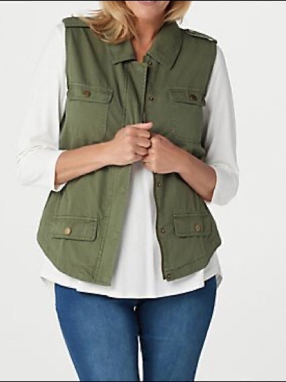 Rachel Hollis Ltd. Casual Vest with Pockets